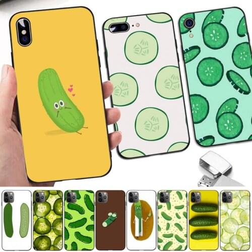 TOPLBPCS cucumber Phone Case for iPhone 8 7 6 6S Plus X 5S SE 2020 XR 11 12 pro XS MAX