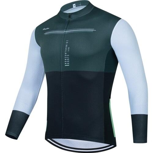Spring Long Sleeve Cycling Jersey Mans Cycling Clothing 2021 Summer Anti-UV Bike Jersey MTB Road Bike Breathable Bicycle Shirt