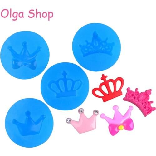 FYL507,FYL534,FYL538,FYL558 Princess Crown Silicone Mold - Dollhouse Food Chocolate Resin Cake Decorating Jewelry Making Mould