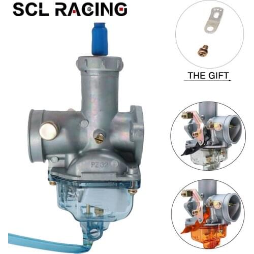 SCL Racing Motorcycle PZ32 Carburetor with Transparent Float Chamber For Honda CG250 Motorcycle Dit Pit Bike Quad ATV