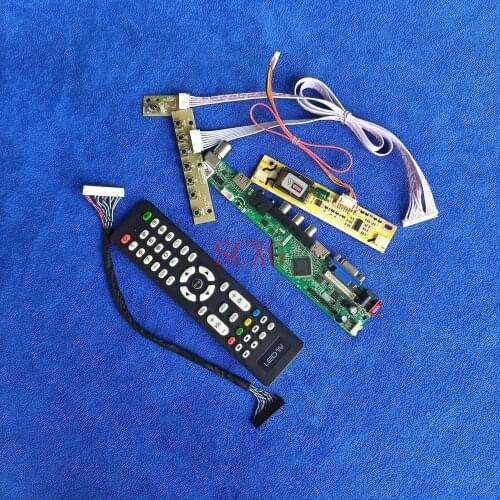 Kit 2-CCFL Fit M185B1/MT185GW01/M185XW01/TMS185WX1 LCD screen drive board 30 Pin LVDS Analog AV VGA USB HDMI-compatible 1366*768