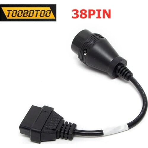 Best Price Diagnostic Adapter For IVECO 38PIN to OBD OBD2 16Pin Female Connector For Trucks Heavy Duty 38 PIN For IVECO