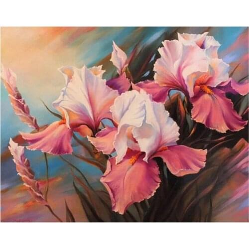 5D DDiy diamond painting kits diamond embroidery Iris Flowers full square drill cross stitch mosaic paintings by NumberZP-2278