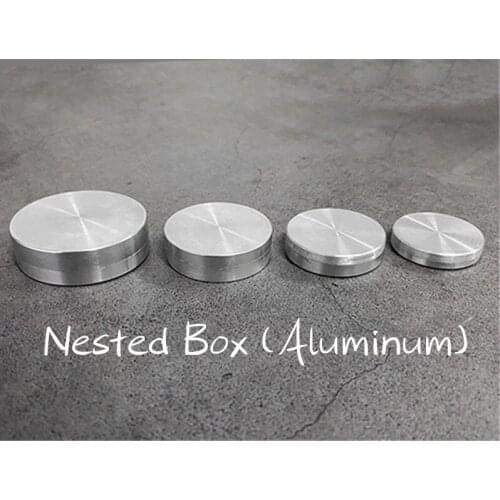Nested Box (Aluminum) by Oliver Magic Coin Disappear Into Box Magia Magician Close Up Illusions Gimmick Props Mentalism Funny