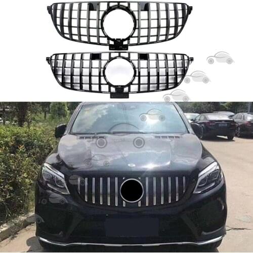 Front Bumper Racing Grill Billet Grille Cover For Mercedes-Benz C292 GLE Coupe 2015 2016 2017 2018 GT