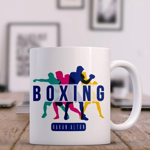 Personalized Boxer Themed White Mug Cup-3