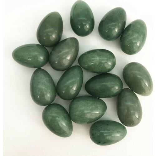 Drop Shipping 1PC 30mm Natural Green Aventurine Egg Shaped Crystal Healing Gemstone Decoration Natural Stones and Crystals