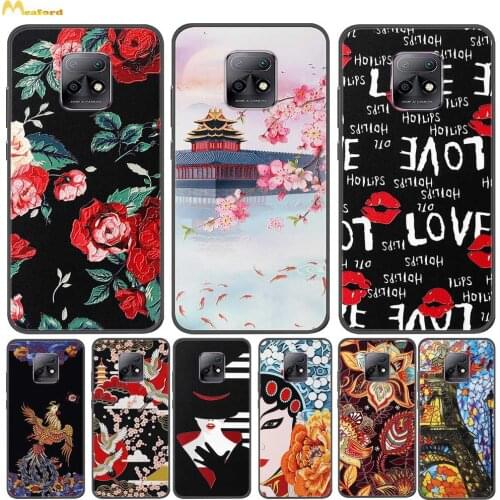 Redmi10x Soft Silicone Case For Xiaomi Redmi 10X PRO 5G Phone Cover 3D Relief Funda For Redmi 10X 5G Cases Etui Black TPU Bumper