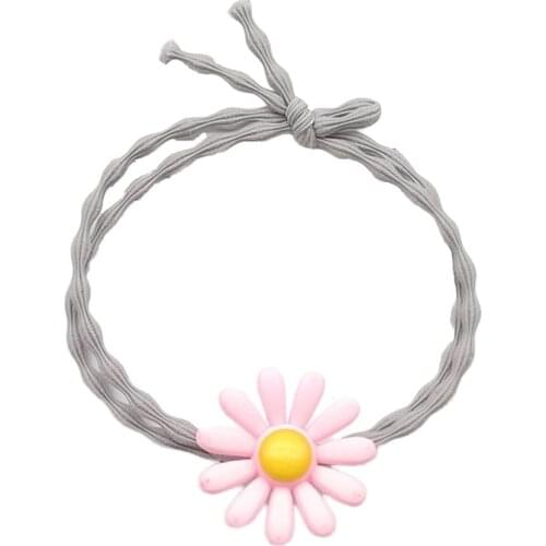 Korean Fashion Sunflower Elastic Hair Ring Ornaments Bands Cute Ornaments Hair Rope Headdress Headwear Apparel Accessories 1PCS