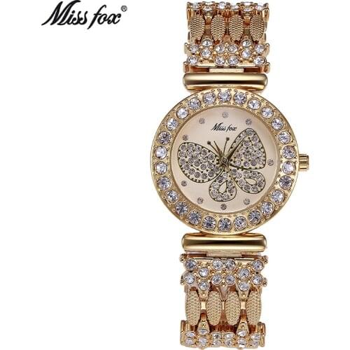 Luxury Rhinestone Ladies Watch Diamond Butterfly Dial Quartz Watch For Women Top Brand Stainless Steel Clock Women Montre Femme