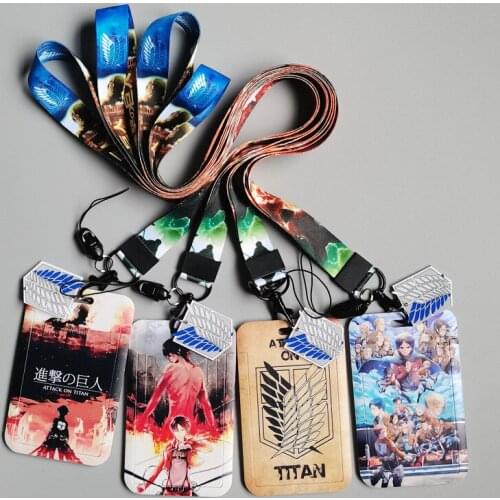 PF1166 Attack on Titan Lanyard for Key Neck Strap lanyard Card ID Badge Holder Key Chain Key Holder Hang Keyrings Accessories