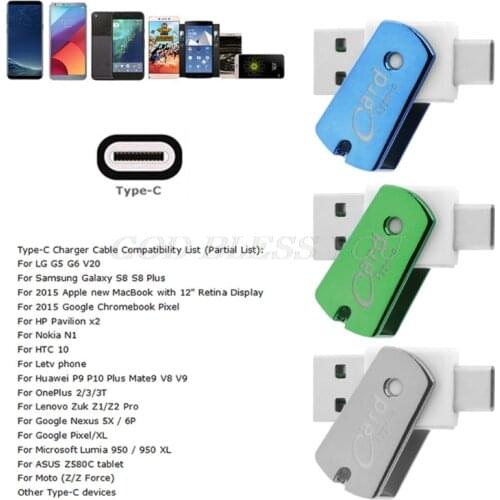 USB 3.1 Type C USBC to Micro SD TF Card Reader Adapter for PC Cellphon Drop Shipping