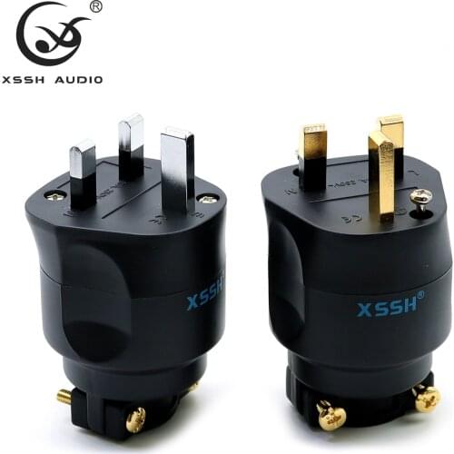 XSSH audio HiFi DIY Hi-end Acoustic Sound System AC power electric plug 3 pin UK British plug fuse Connector