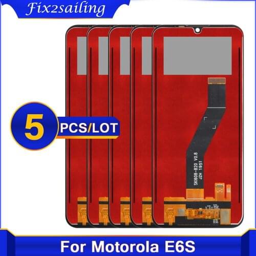 5 Piece/lot Tested LCD Replacement For Motorola Moto E6S LCD Display with Touch screen Display Digitizer Assembly module parts