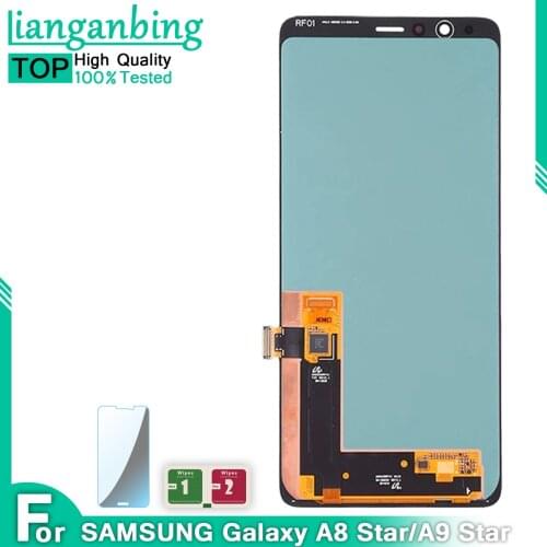 Super Amoled Lcd For Samsung Galaxy A8 Star G8850 Lcd Display Touch Screen Digitizer Assembly Part For Samsung A9 Star G8850