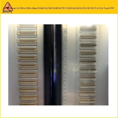 50Pcs For i Phone 11 Pro XS Max XR X 8 7 6S 6 Plus 5s se 5c 5 8P 7P 6SP 6P XSM LCD Display Assembly FPC Connector motherboard