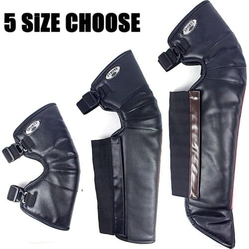 Winter Motorcycle Electromobile Windshield Protect Thick Warm Knee Pads Winter Cold Windproof Rider Pu Leather unisex Knee Pads