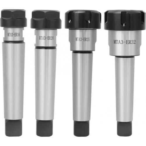 1Pcs MTA3 ER16/ER20/ER25/ER32 Morse Taper Collet Chuck Holder M12 Shank Carbon Steel CNC Milling Lathe Tool Chuck Extension Rod