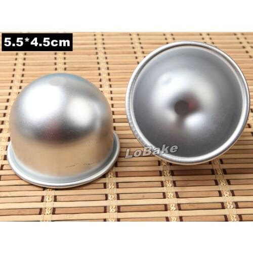 10pcs/lot) New arrivals 5.5*4.5cm deep half-ball shape aluminium alloy pudding jelly tart mold boob breast cup mould for bakery