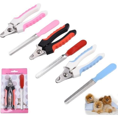 120 Pcs Pet Cat Dog Nail Clippers and Trimmer with Safety Guard to Avoid Over-Cutting & Nail File Grooming Razor Wholesale k2