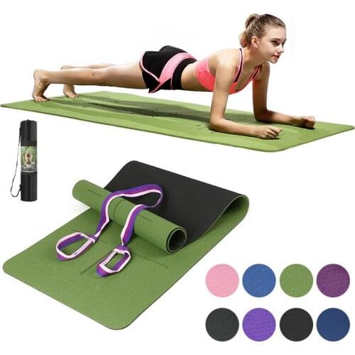 183cm*61cm TPE Yoga Mat with Position Line Non Slip Carpet Mat For Beginner Environmental Fitness Pilates Gymnastics Mats