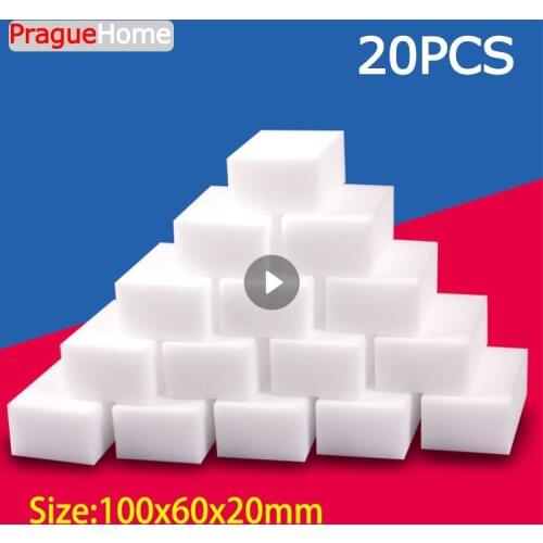 20Pcs Sponge Eraser Melamine Sponge Cleaner Kitchen Cleaning Sponge For Dish Wash Household Bathroom Cleaning Tools 100x60x20MM