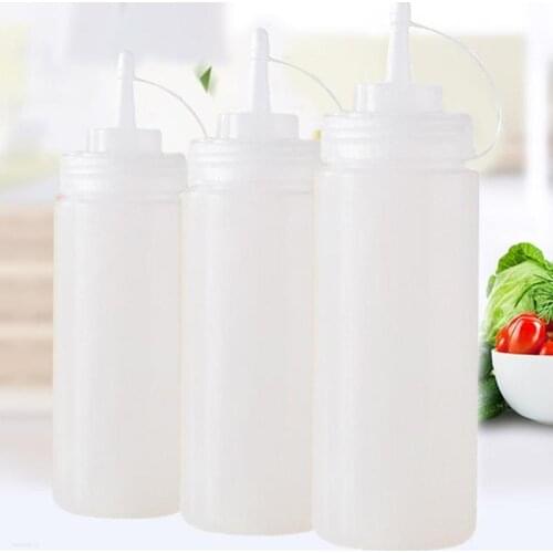240ml One-by-one Plastic Sauce Squeeze Bottle For Salad Dressing, Ketchup, Chocolate Sauce
