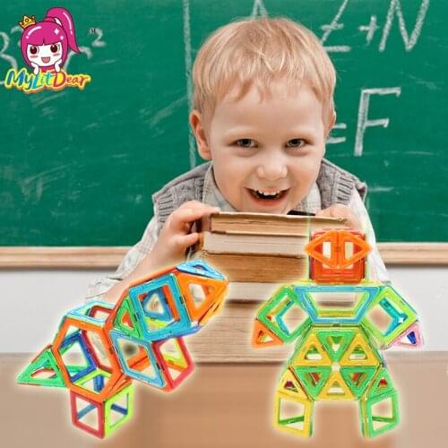 37 PCS Big Size Kids Toys Plastic Educational Toys Airplane Robot Kit Magnetic Building Blocks Models Brick Toys For Children