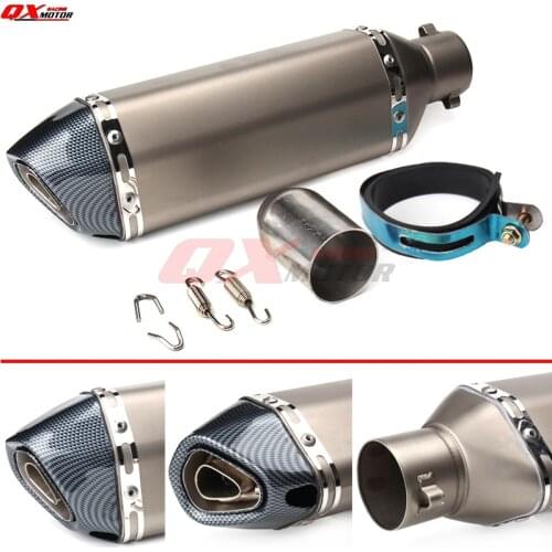 51mm Stainless steel with Carbon fiber replica motorcycle Exhaust Muffler for CB400 CB600 CBR600 CBR1000 ER6N ER6R