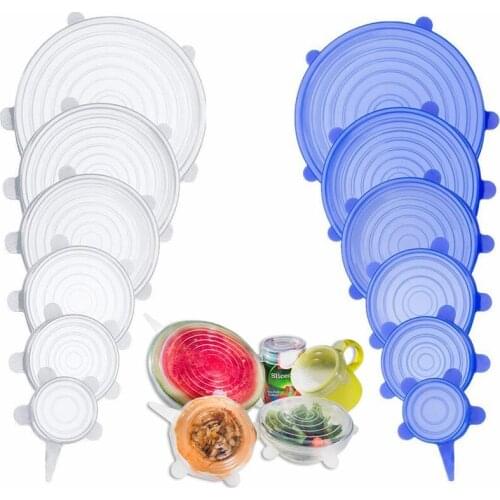 6-Pack Food Grade Lid for Airtight Container Versatile Bowl Lid Seal Household Plastic Wrap Multi-functional Insurance Tensile