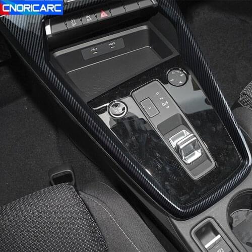 Car Center Console Gearshift Panel Frame Outer Ring Cover Sticker Trim For Audi A3 2021 LHD ABS Interior Accessories