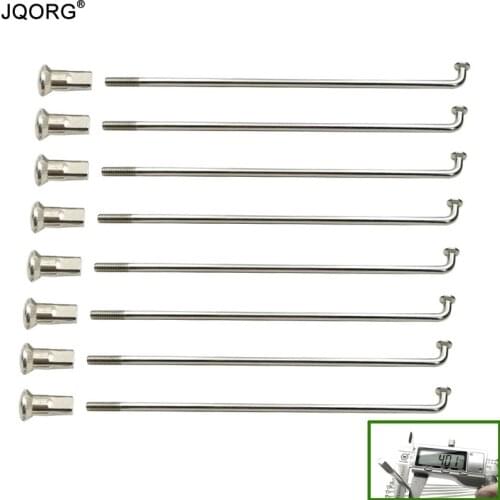 JQORG Diameter 4.0 mm Motorcycle Spokes Material 304 Stainless Steel Length 249mm-297mm Range Motocross Wheel Hubs Spokes