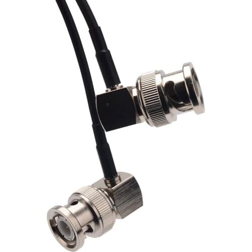 Cable 75 Ohm BNC Male Right Angle to BNC Male Plug Connector Adapter for Video Camera SDI Camcorder HD-SDI/3G-SDI/4K/8K