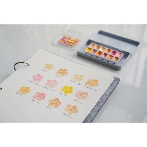 Character skin colour collect watercolor flesh colour try color Holbein Schmincke Van Gogh watercolors paint set art supplies