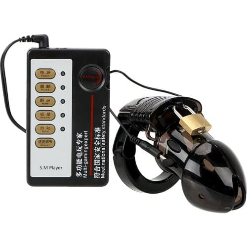 Penis Cock Cage Medical Themed Toys with Electric Host Sex Toys for Men Electric Shock Cock Ring Male Chastity Device