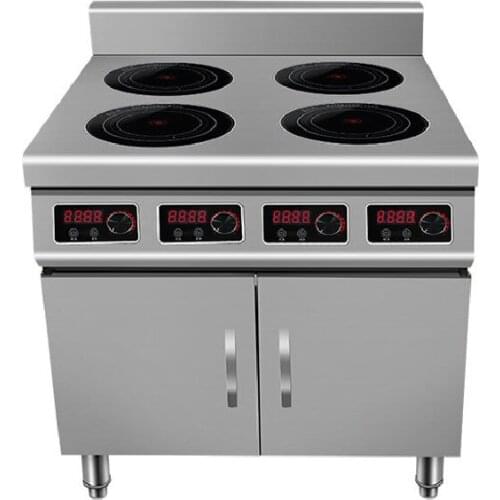 Commercial Cabinet type With Storage Electromagnetic furnace Four heads Electromagnetic Furnace Casserole Individual Control