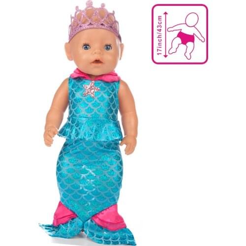 Mermaid suit Fit For 17 Inch Dolls 43cm Doll Clothes, Doll accessories