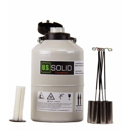 U.S. Solid 6 L Liquid Nitrogen Container Cryogenic LN2 Cattle Semen Tank Dewar with Straps 6 Canisters 60 days