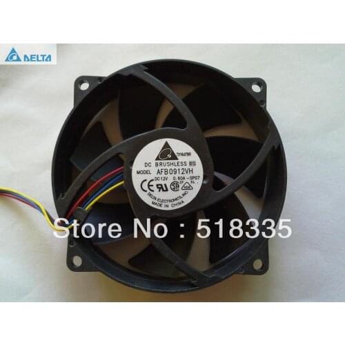 For delta AFB0912VH 12V 0.6A round axial cooling fan dc brushless motor