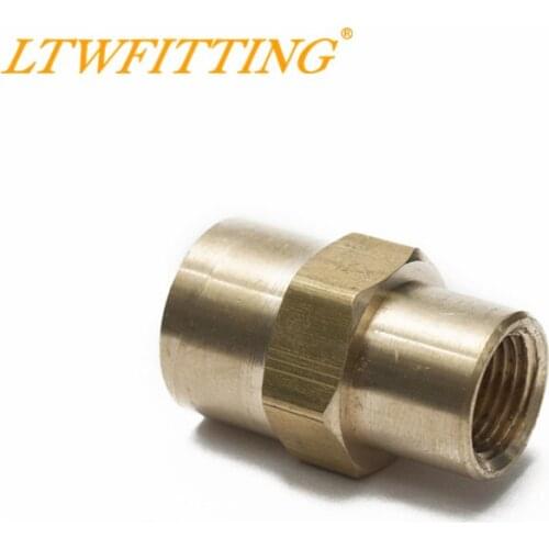 LTWFITTING Brass Pipe Fitting 1/4" x 1/8" Female NPT Reducing Coupling Water Boat