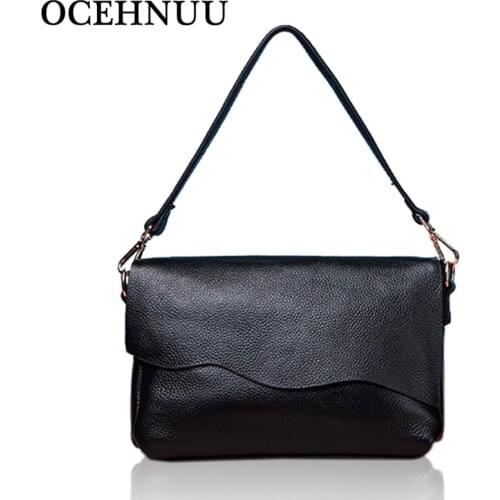 OCEHNUU Fashion Soft Cowhide Genuine Leather Shoulder Crossbody Bags For Women 2020 Designer Women Messenger Bags Purse Single