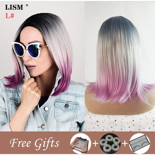 Fashion Women Short Wigs Pelucas De Mujer Pelo Corto Pruiken Kort Haar Lolita Pink Bluered Blonde Naturales Cortas Korte Pruik