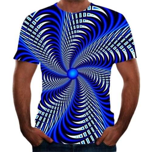 2021 new mens and womens diamond square pattern 3D printing T-shirt summer casual trend street Harajuku clothing
