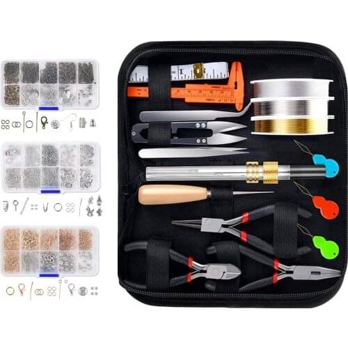 Jewelry Making Supplies Kit with Jewelry Pilers, Jewelry Wires and Jewelry Findings for Jewelry Repair and Beading