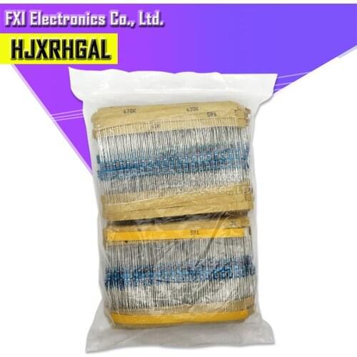 3120pcs 156Values Electric Unit 1/4W Power Metal Film Resistor Kit 1R-10M 1% Tolerance Assortment Set 1ohm-10Mohm samples pack