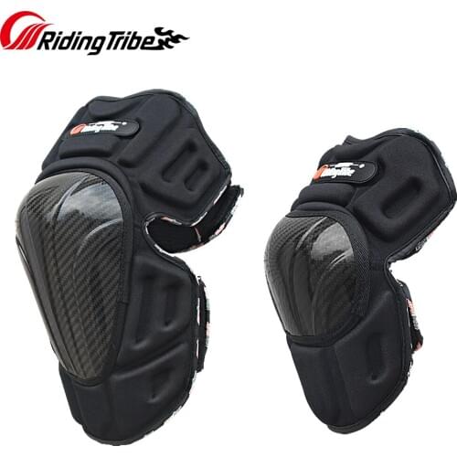 Kneepads Elbowpads Carbon Fiber Motorcycle Protective Pads Racing Hunting Skiing Body Brace Protector Knee Armor Guards HX-P18