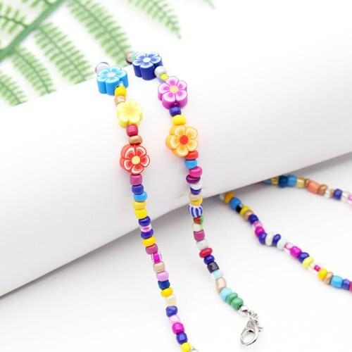New Fashion Acrylic Mask Glasses Chains Lanyards Candy Color Fruit Flowers Anti-skid Cord Holder Neck Strap Rope Accessories