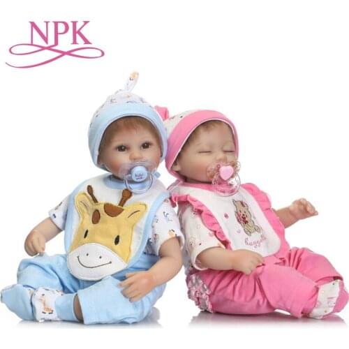 NPK 17inch new arrival handmade lifestyle Reborn Baby Doll Two color optional silicone reborn baby dolls