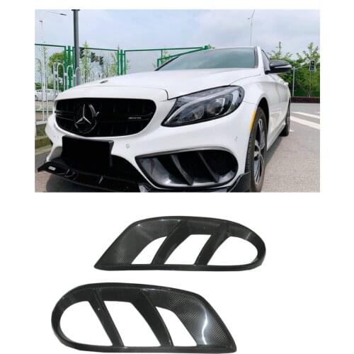 Frente del coche aire parachoques cubierta de salida de ventilación de parrilla para Mercedes-Benz Clase C W205 deporte C43 AMG
