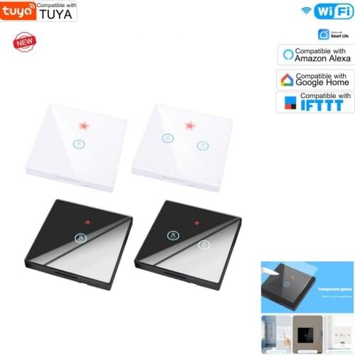 Tuya wifi Connected Switch Smart Light Touch Switch without Neutral Support Alexa Google Home Mini Smart Life Smart House Gadget